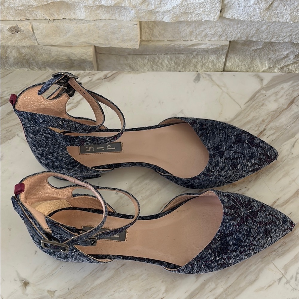 SJP by Sarah Jessica Parker Denim and Pink Flats